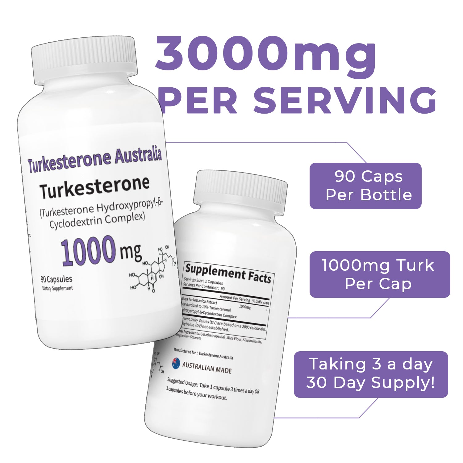 Turkesterone 1000mg 90 Capsules